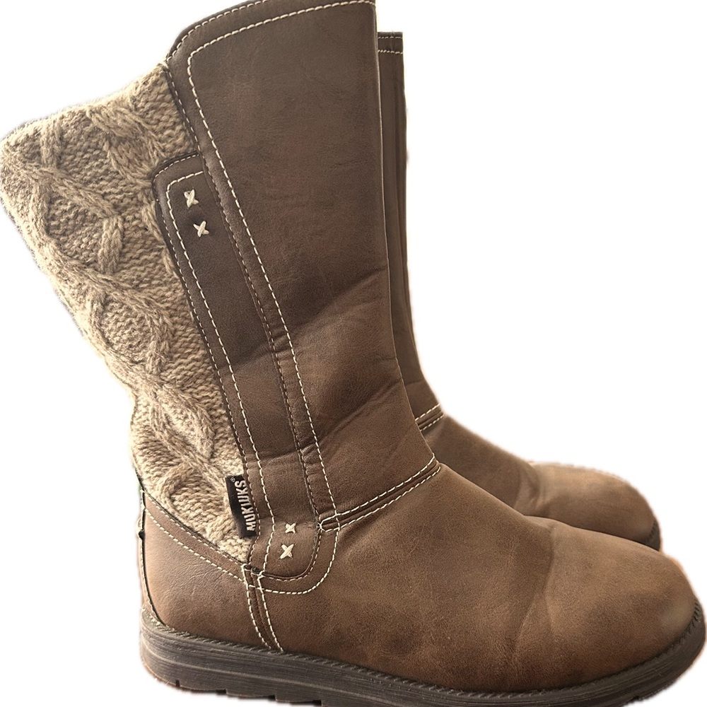 MUK LUKS | Women’s Stacy Sweater Zippered Winter Boot | Size 9